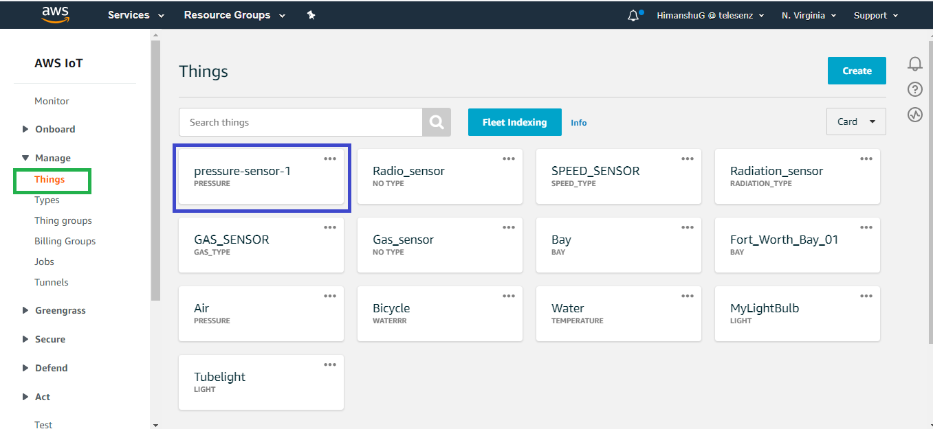 Aws IoT Things