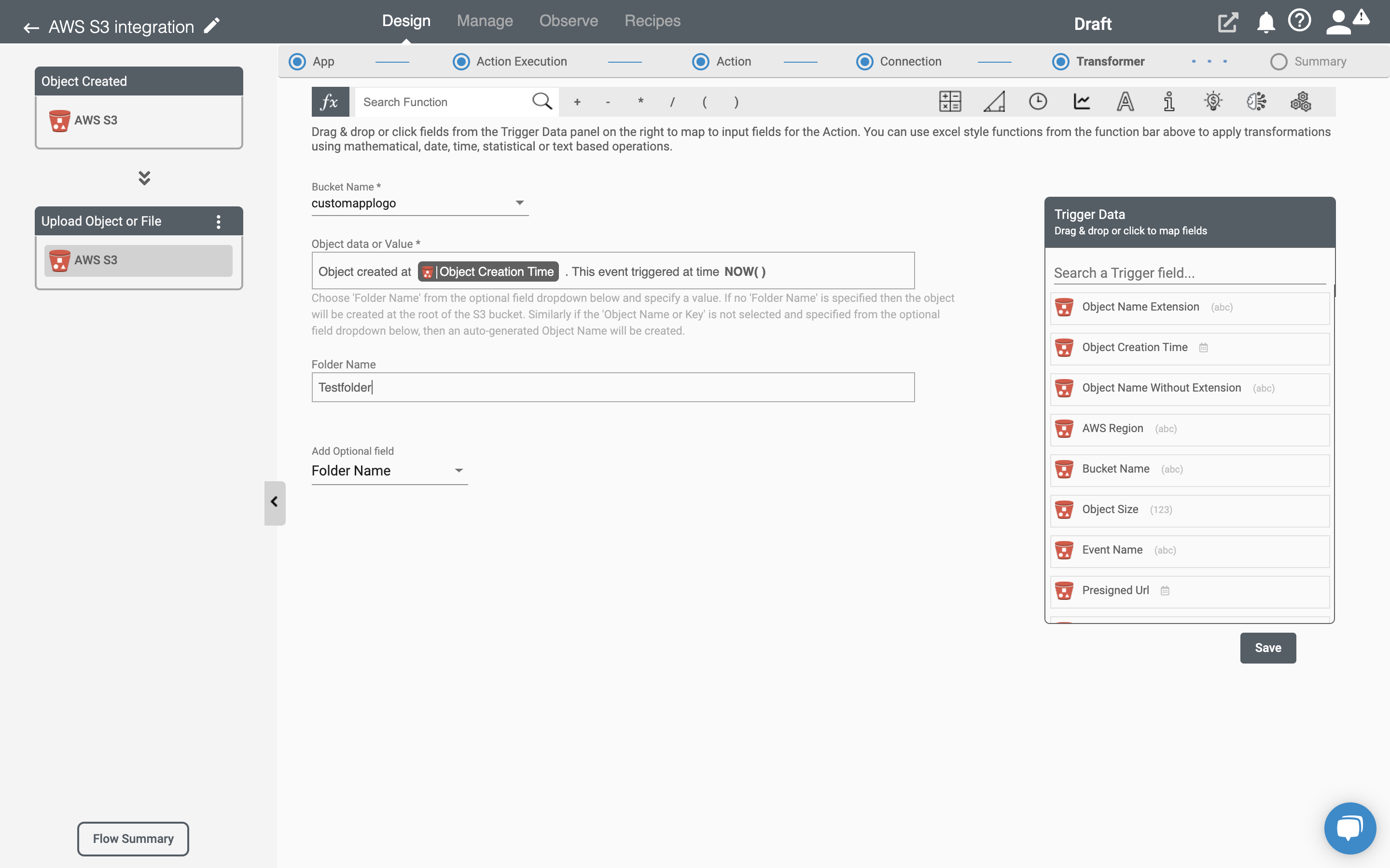 Data Mapping on AWS S3 application