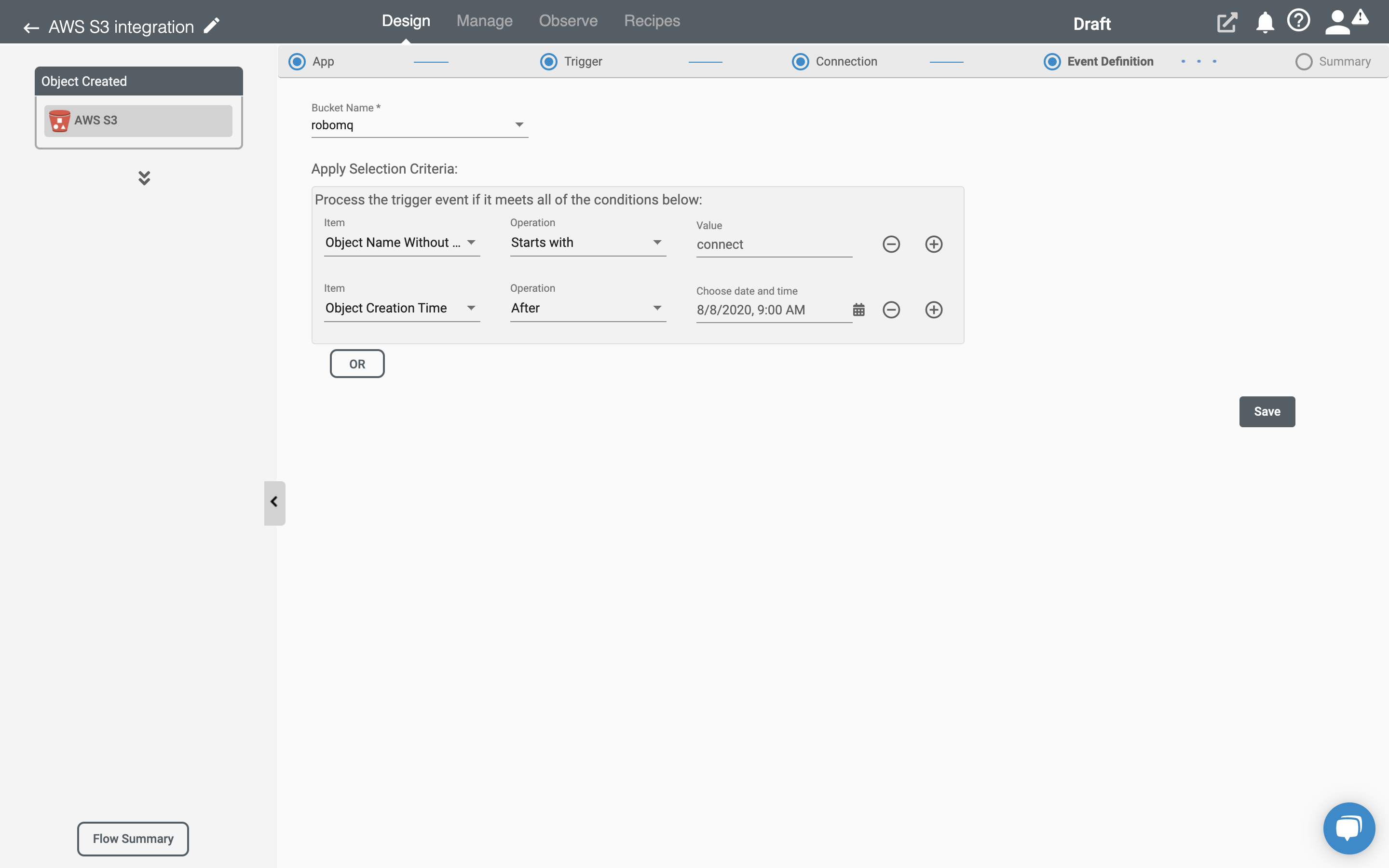 Event Filters for AWS S3