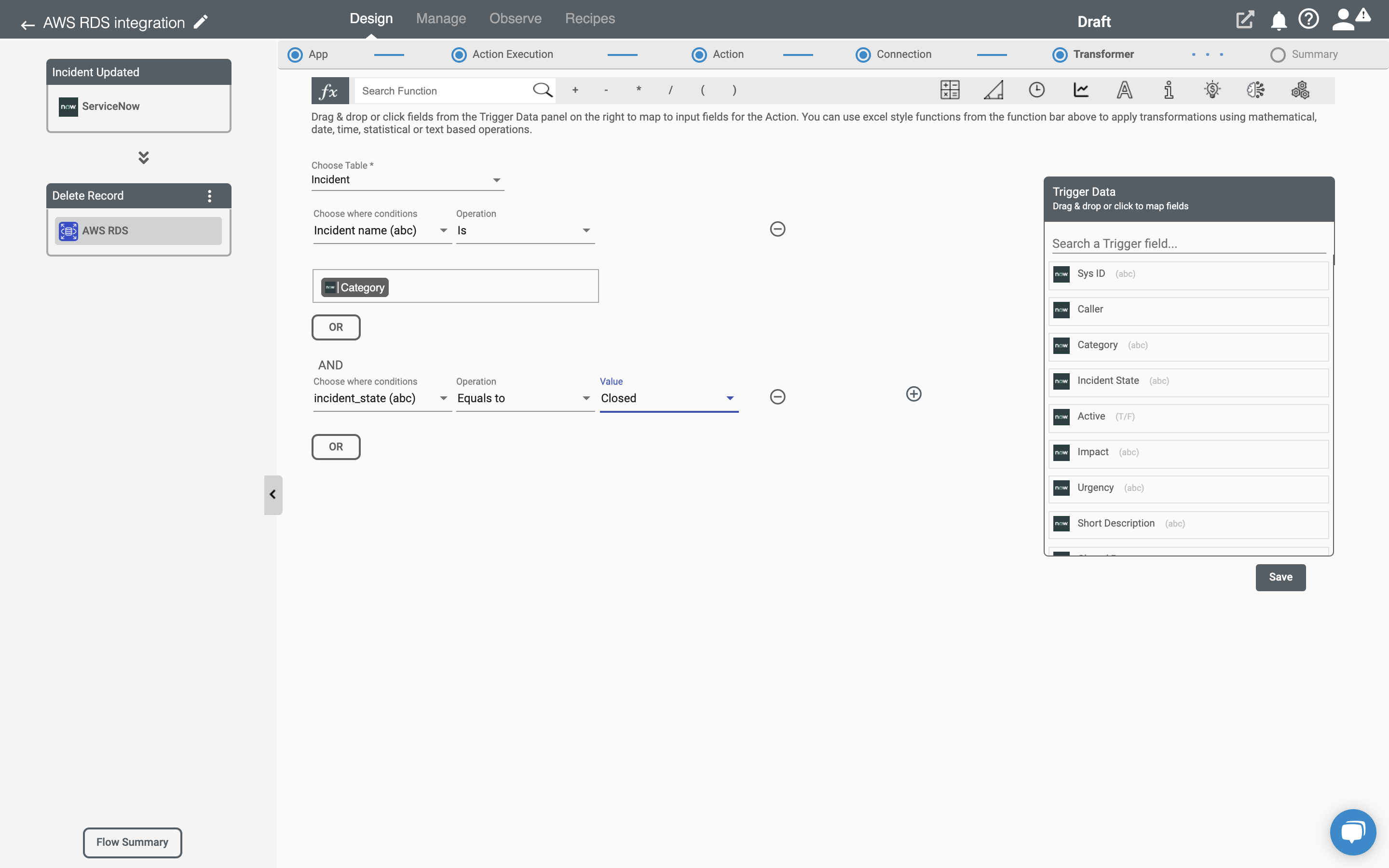 AWS RDS Delete record