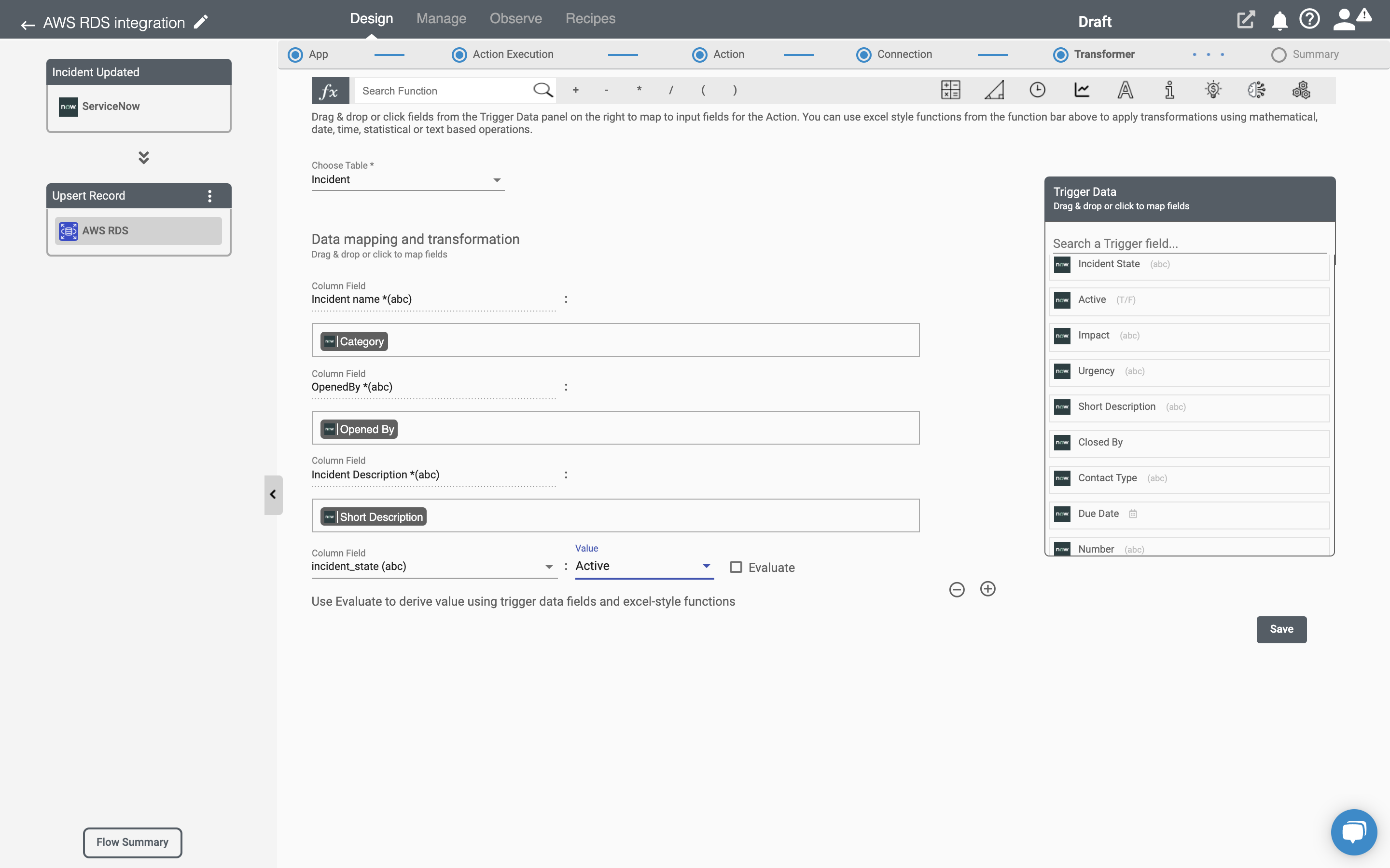 AWS RDS Upsert record