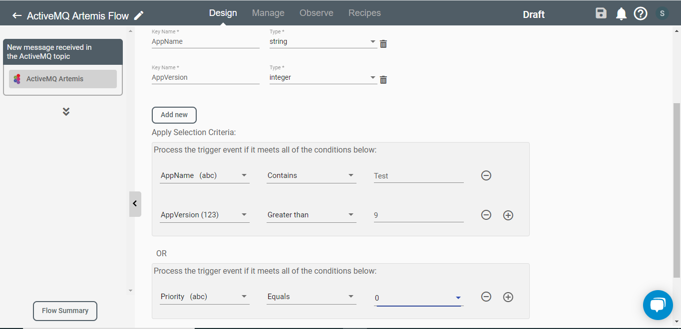 Event Filters for ActiveMQ Artemis in case of Map type Messages