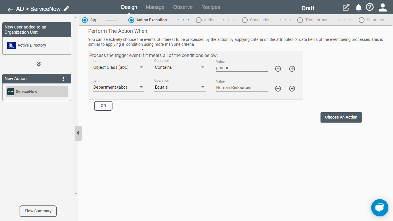 Active Directory execution condition