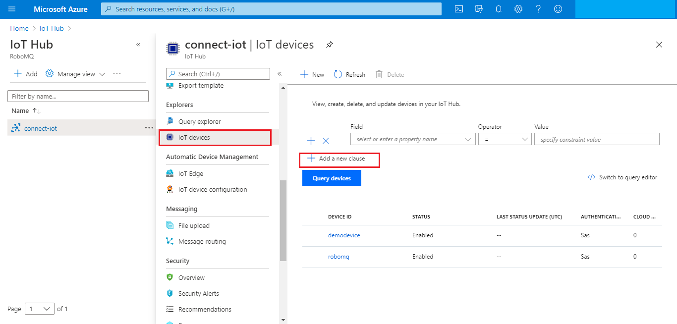 List of IoT devices for Azure IoT on Connect iPaaS