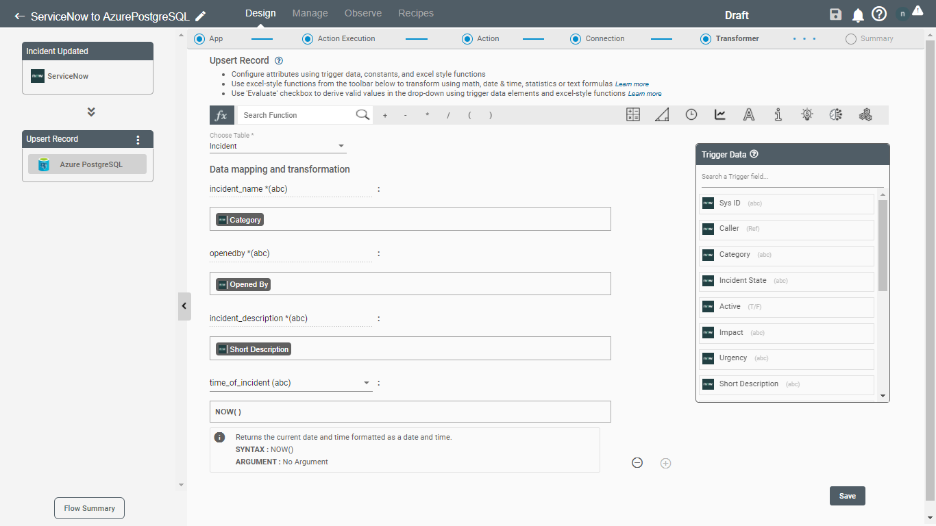 Azure PostgreSQL Upsert record