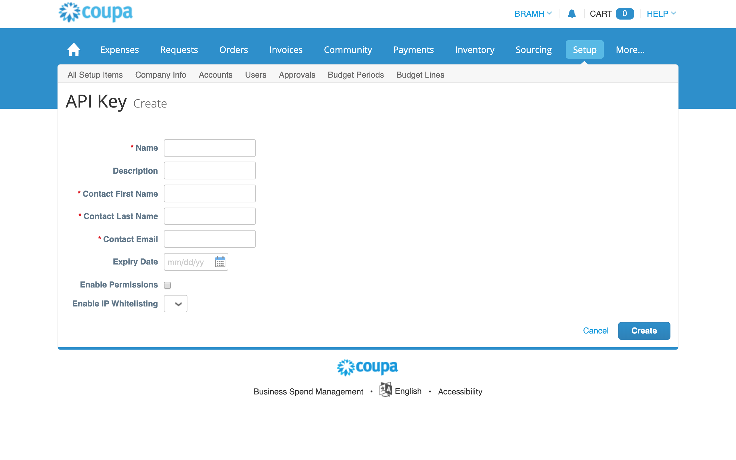 Coupa's Key Config