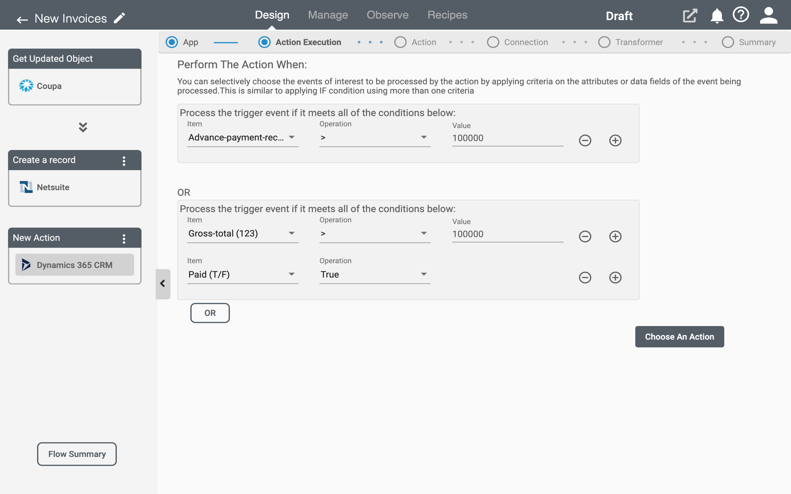 Conditional Processing for Dynamics Connect iPaaS