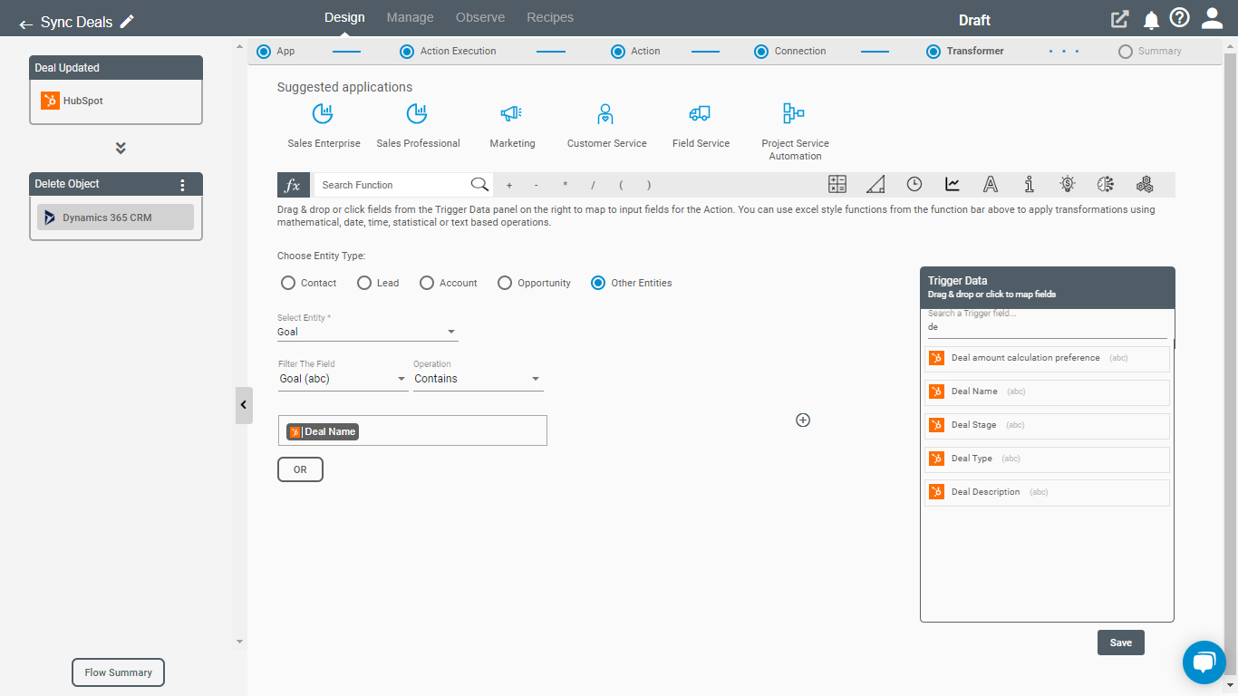 Delete Entity Action for Dynamics 365 CRM on Connect iPaaS