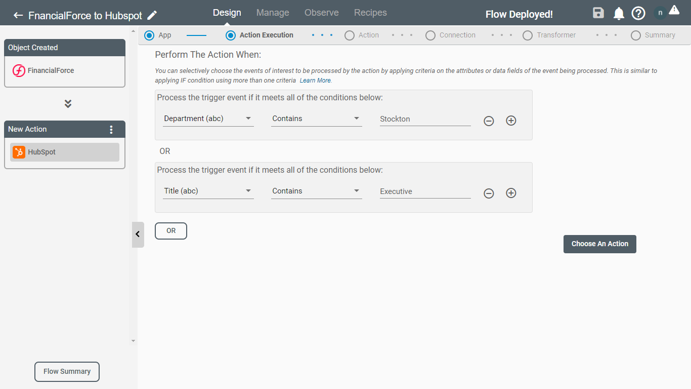 Conditional process with FinancialForce trigger