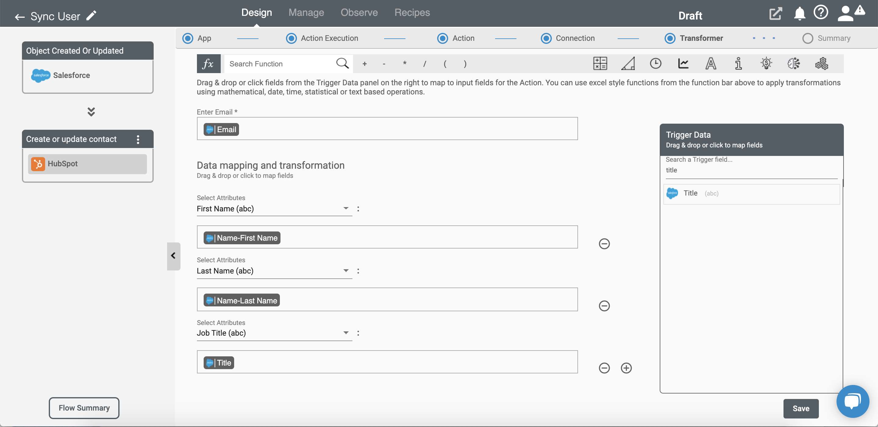 Create or Update Contact Action for HubSpot on Connect iPaaS