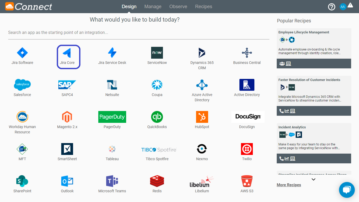 Jira Core on Connect