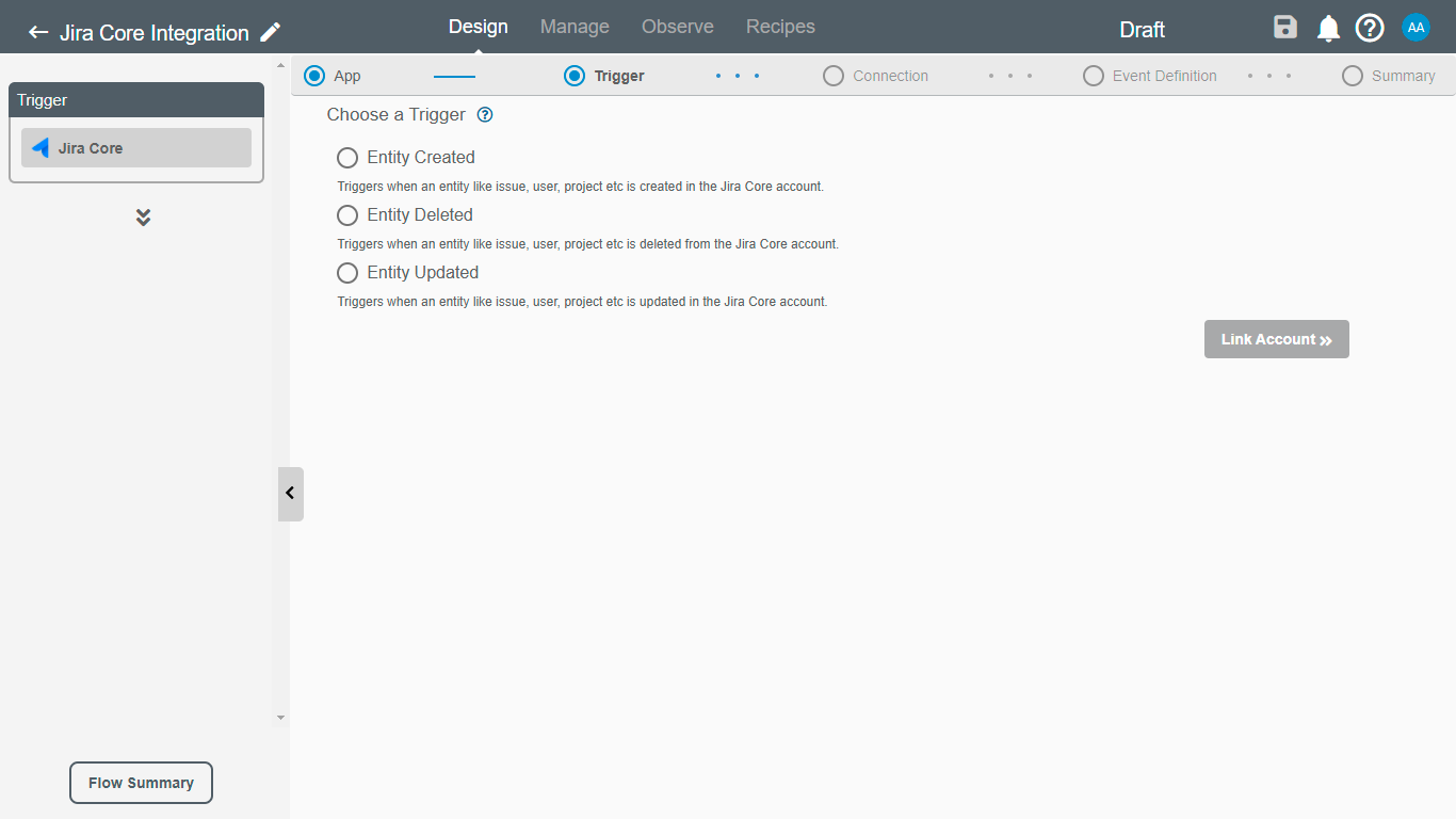 Triggers for Jira Core on RoboMQ Connect