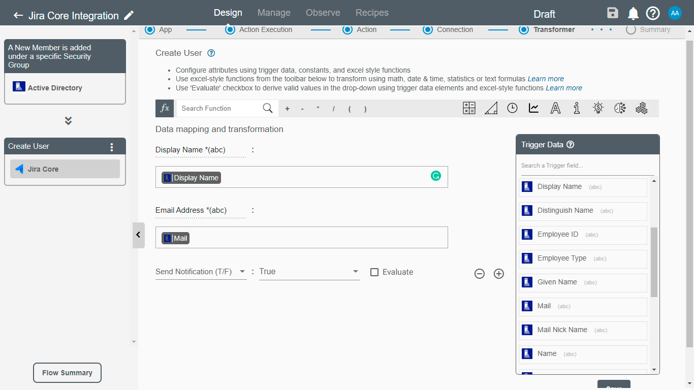 Create User in Jira Service Management on Connect iPaaS