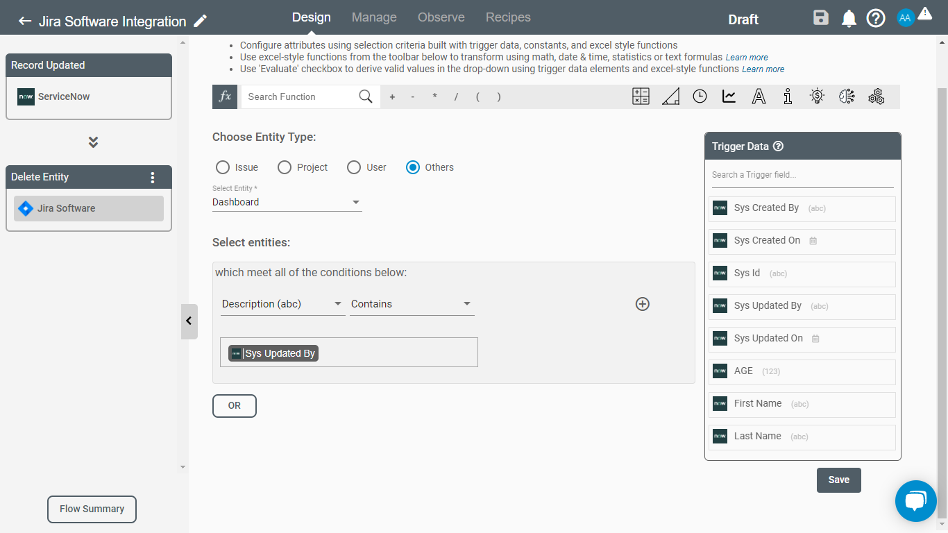 Delete Entity Action for Jira Software on Connect iPaaS