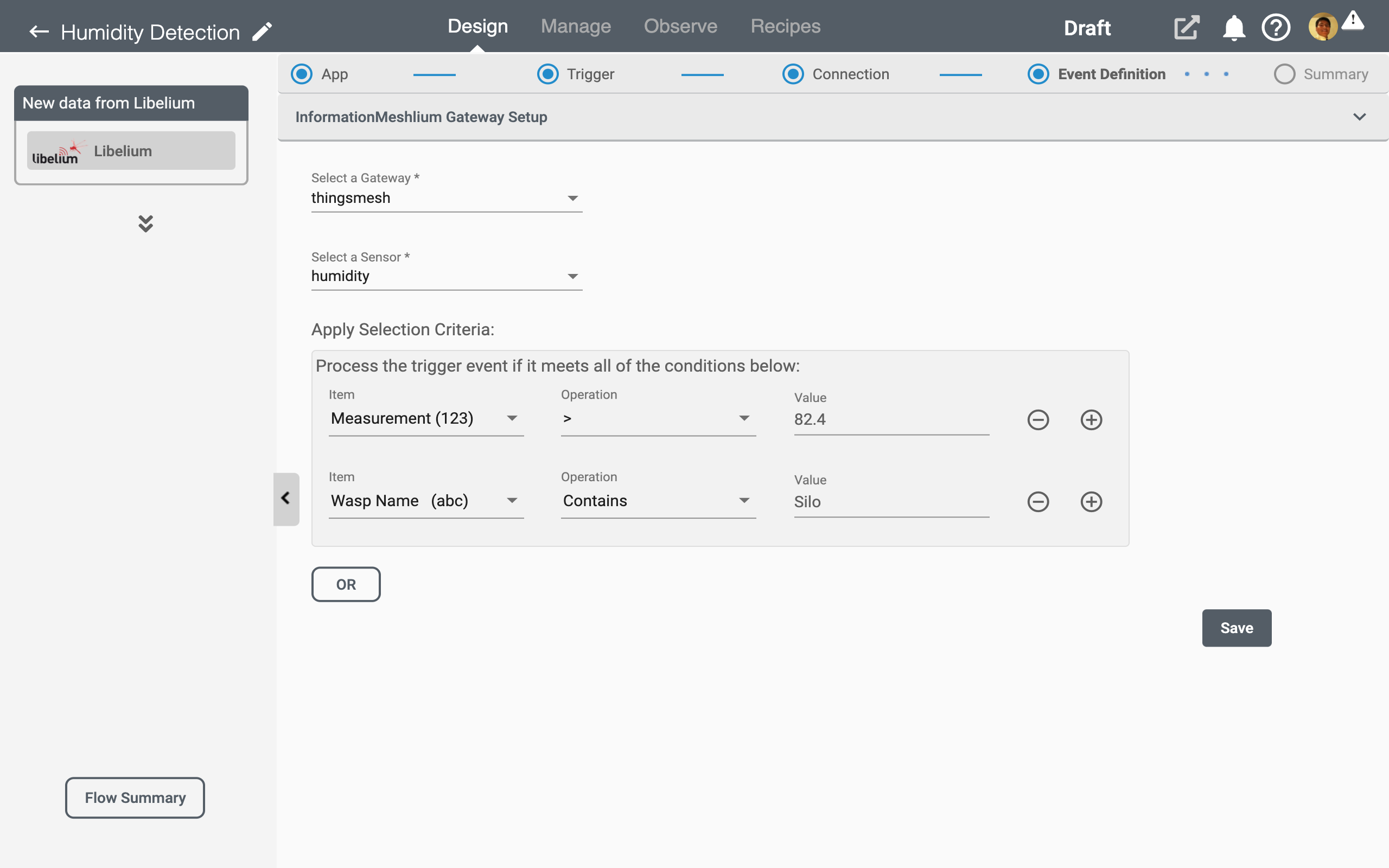 Trigger Configuration Page