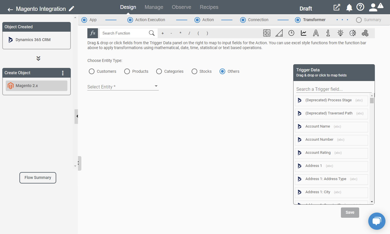 Magento 2.x Choose Entity type