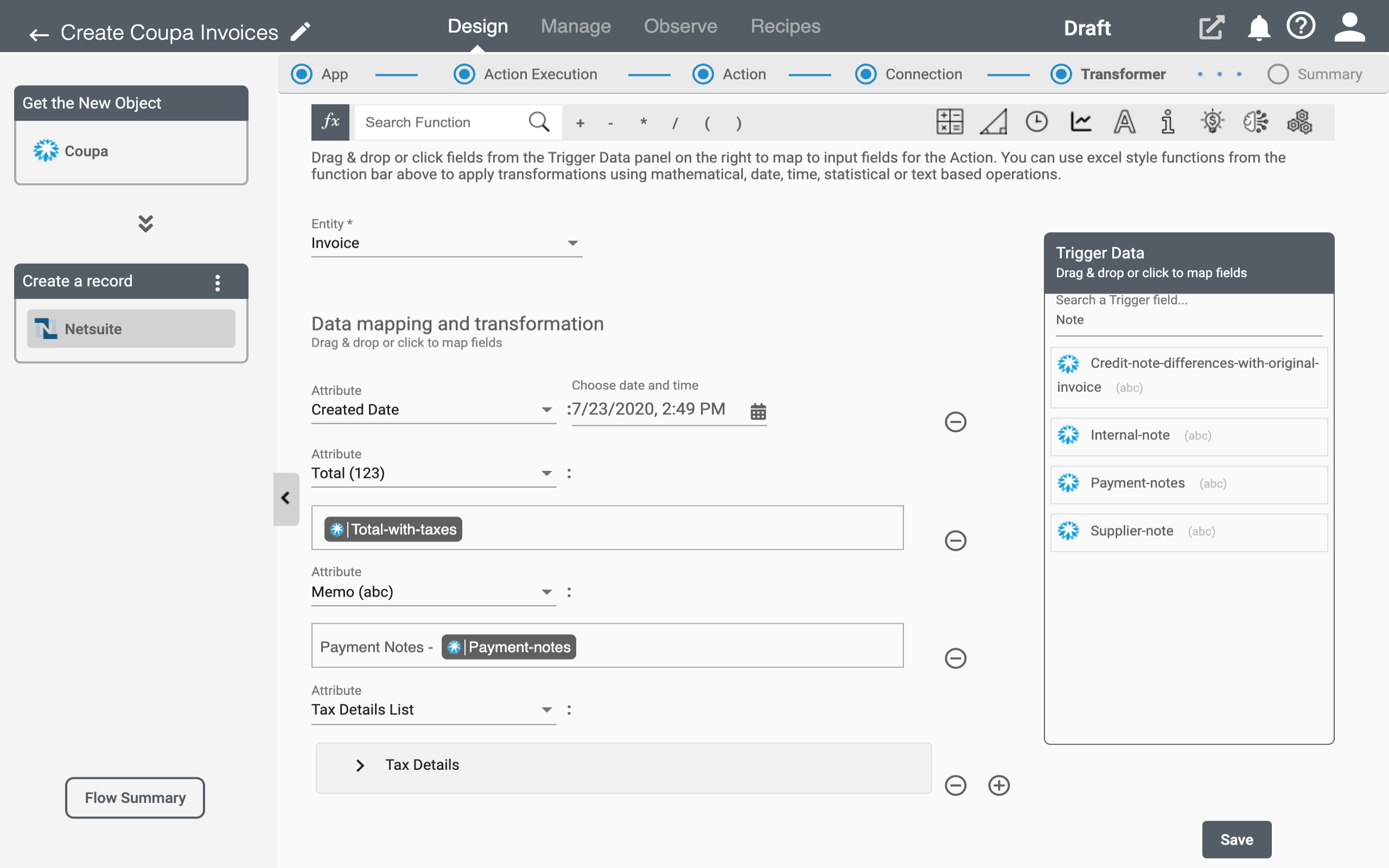 Setting up Netsuite action on Connect iPaaS