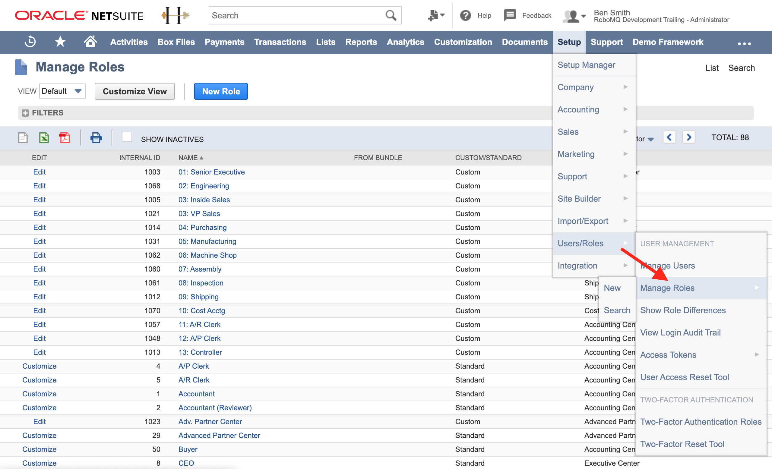 Create NetSuite's Integration Role