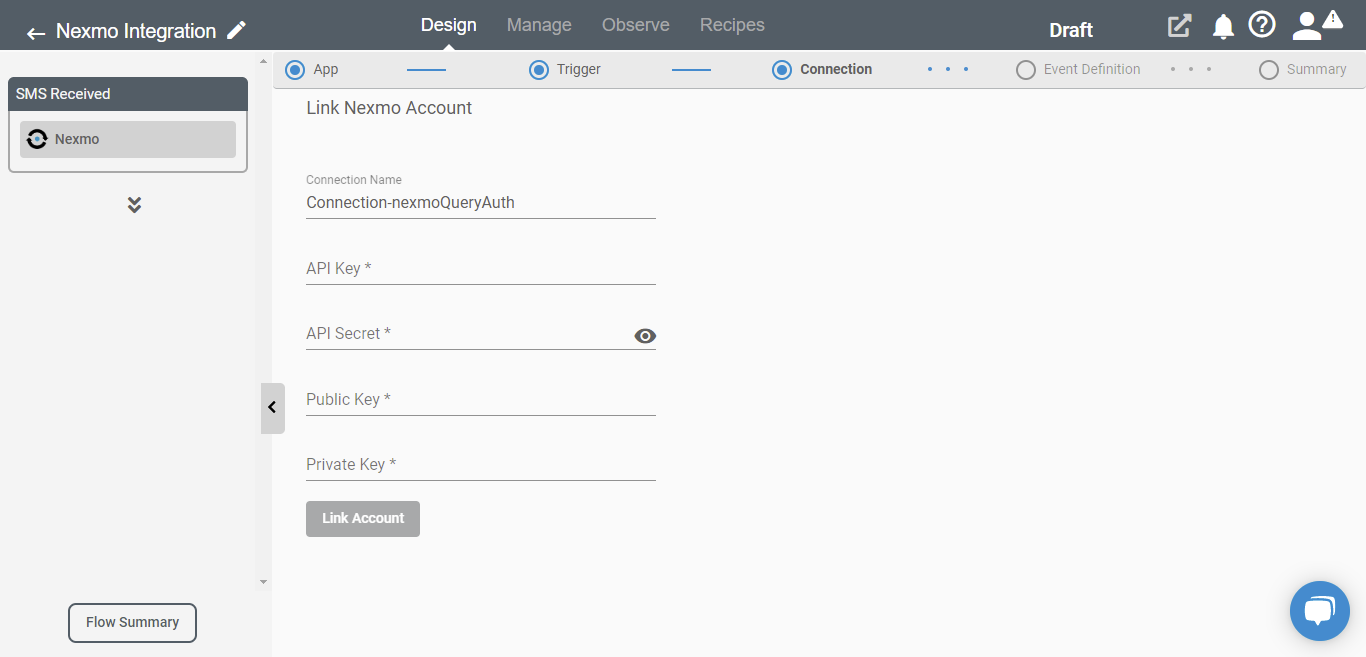 Create Nexmo Connection