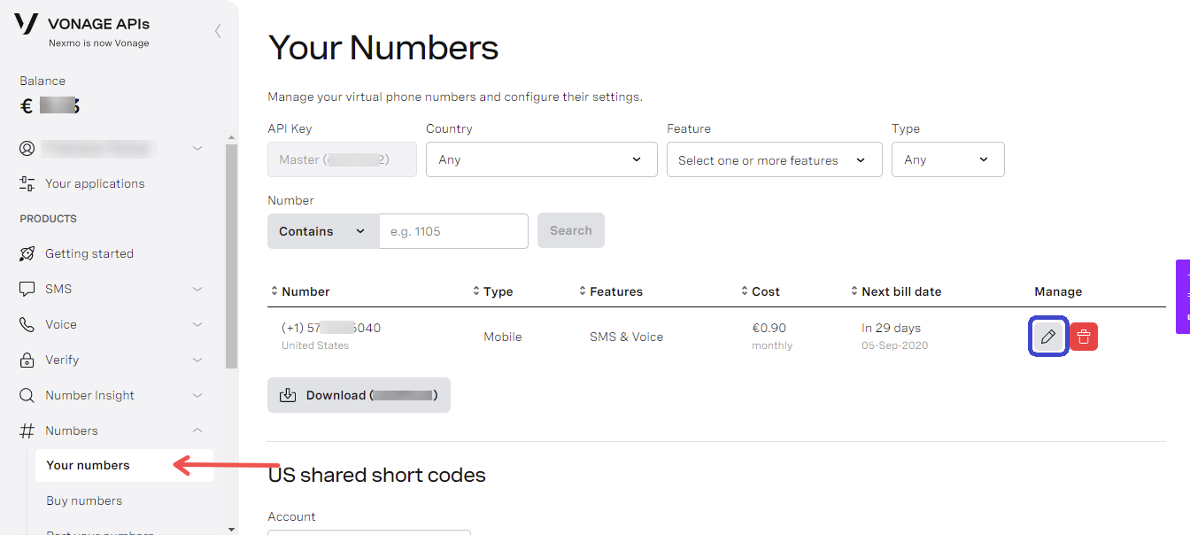 Setup workflow in Nexmo