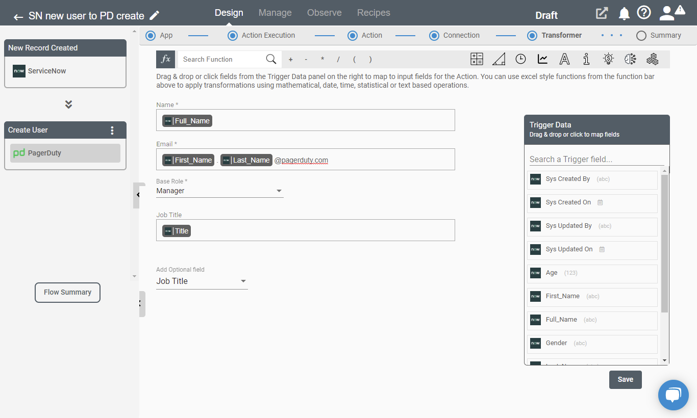 Setting up PagerDuty Action