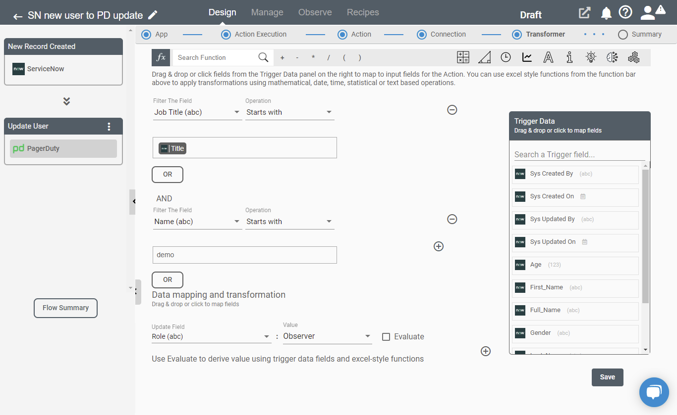 Setting up PagerDuty Action