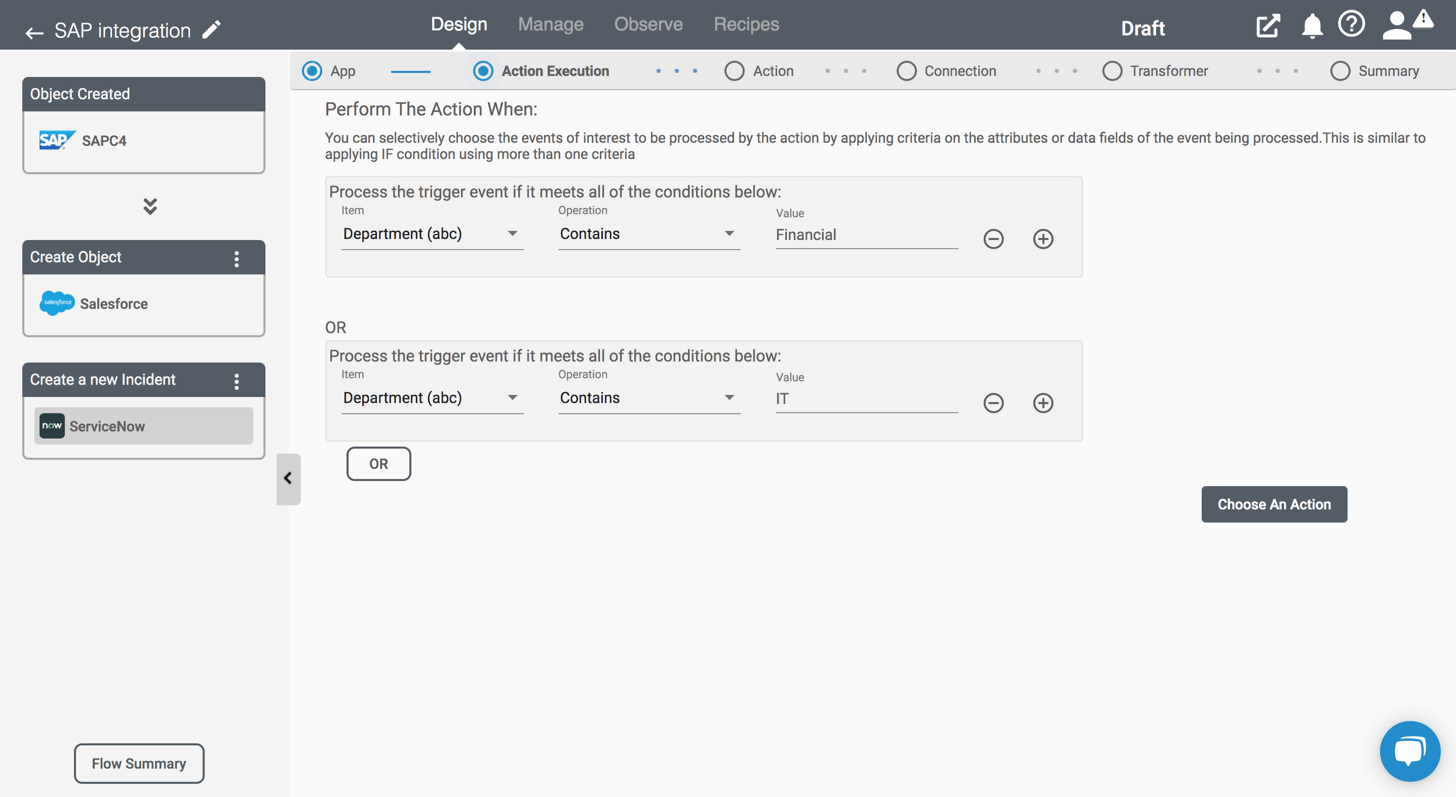 Conditional Processing in Connect iPaaS