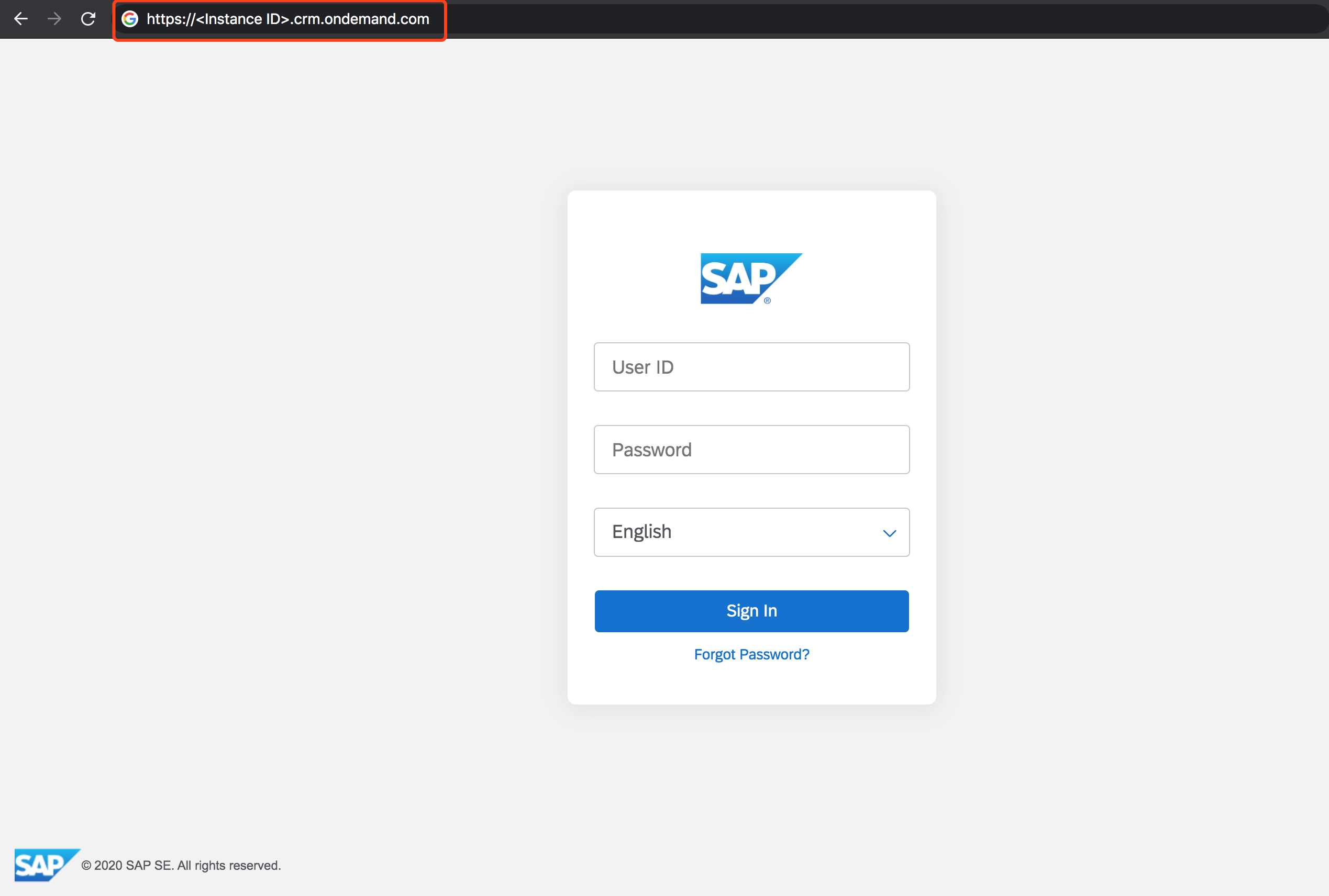 Instance URL of your SAP C4 instance