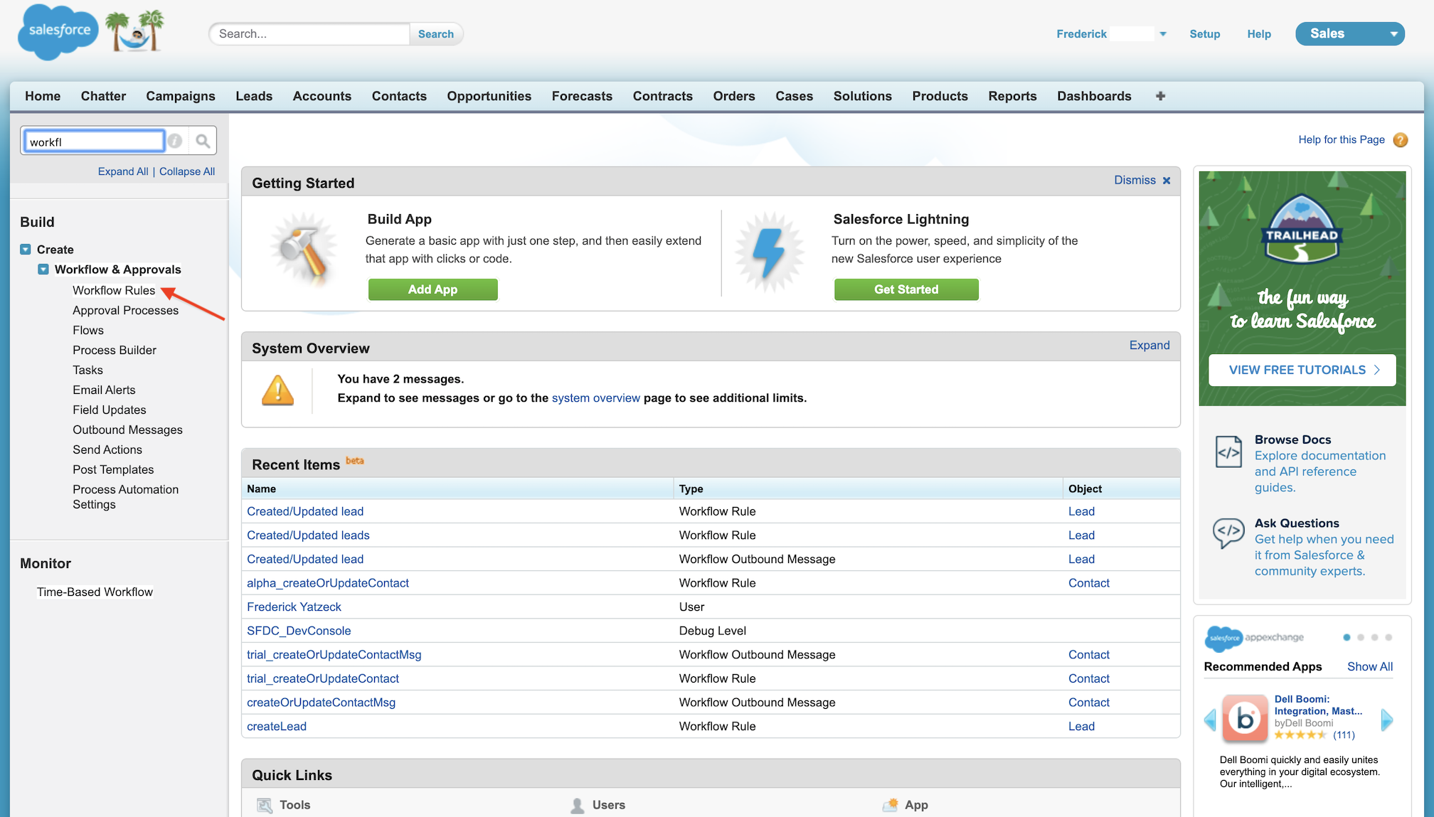 Salesforce Workflow Rule