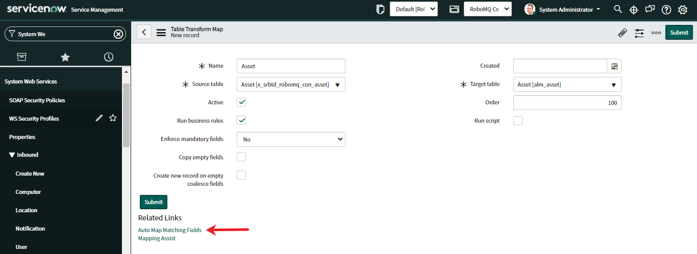 Creating Transform Map