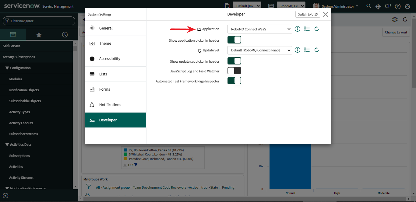 Selecting Application