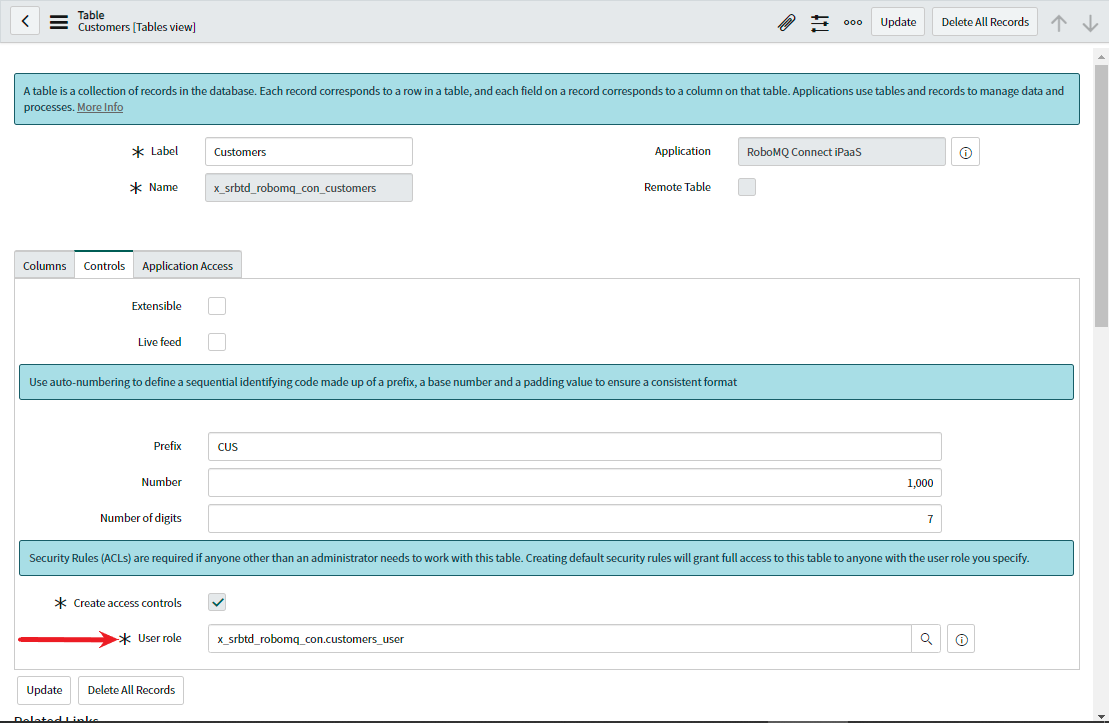 ServiceNow user role