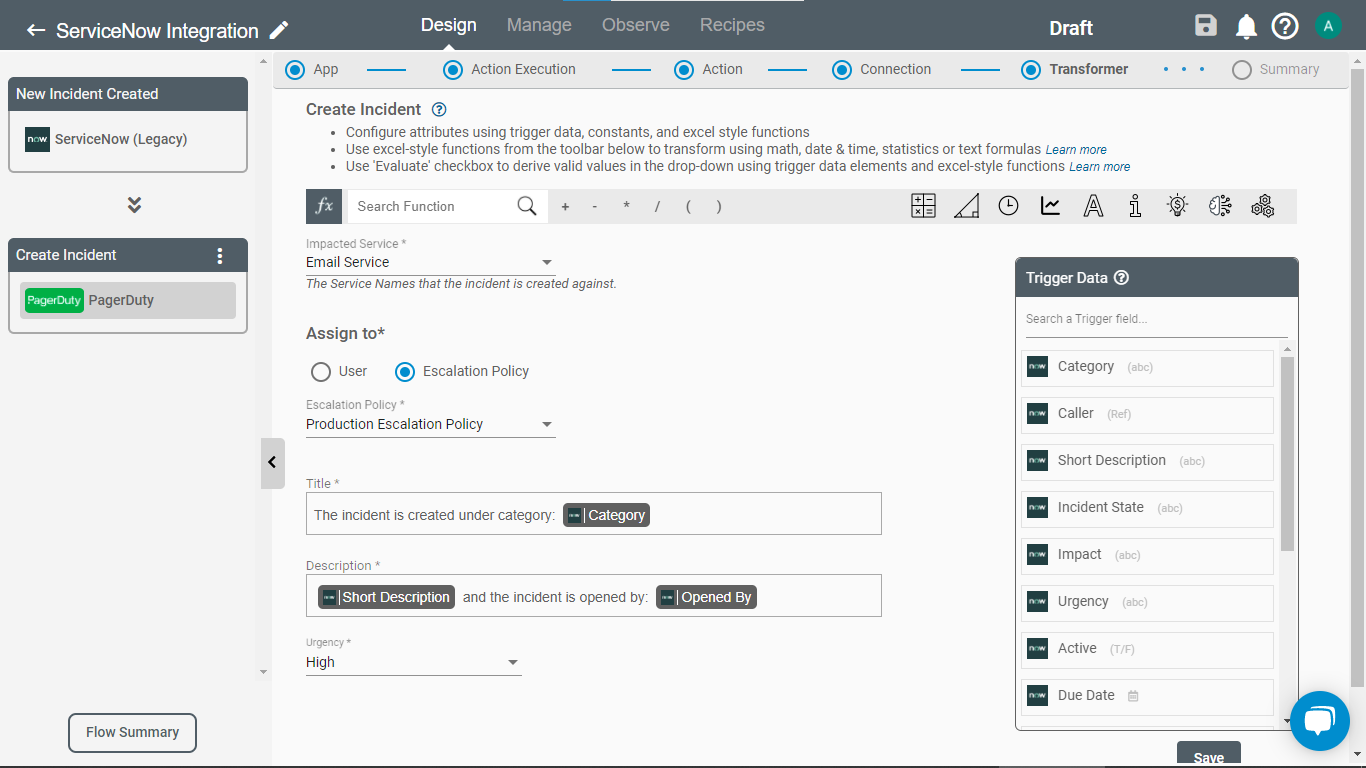 ServiceNow (Privileged) data mapping and transformation