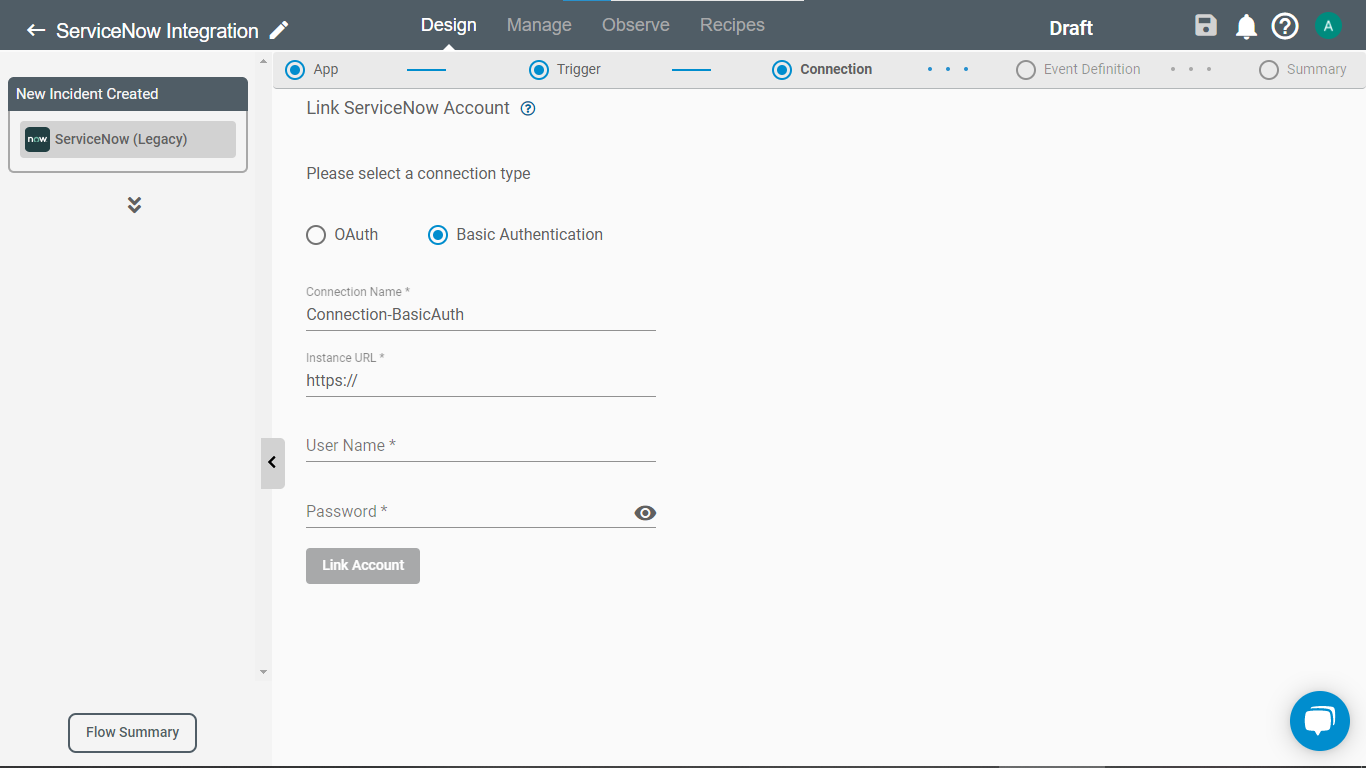 ServiceNow Basic Authentication