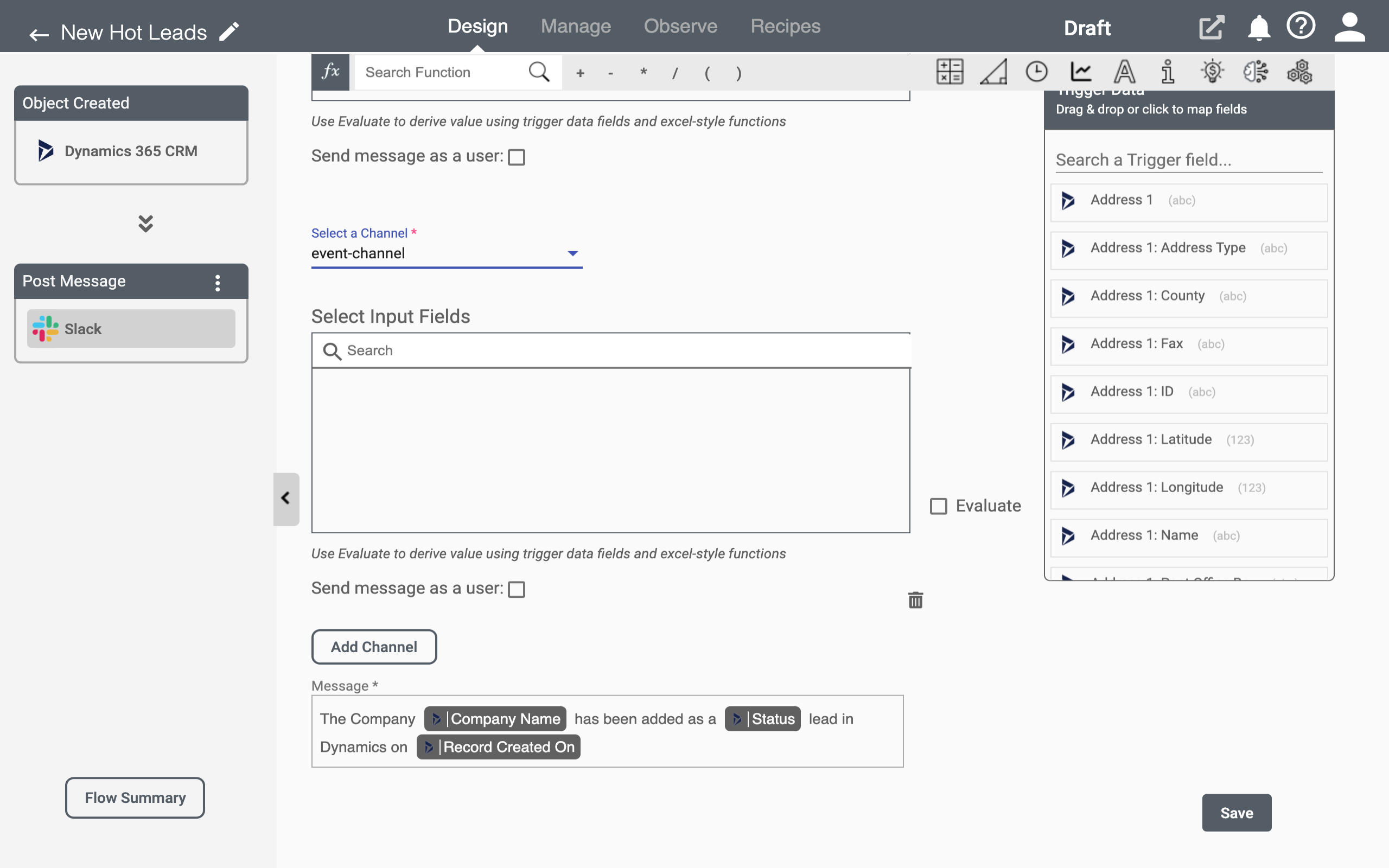 Adding a Channel in Slack