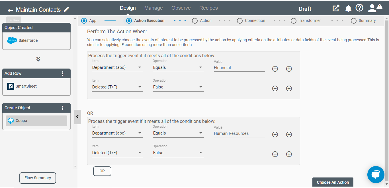 Conditional Processing in Connect iPaaS