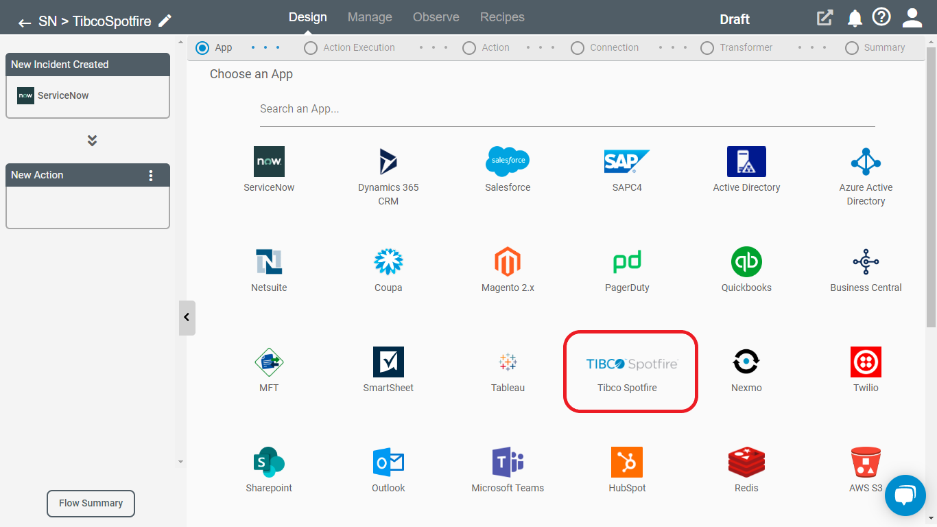 Tibco Spotfire Application on Connect