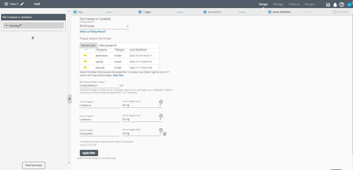 Inserting Column Header Fields in Workday