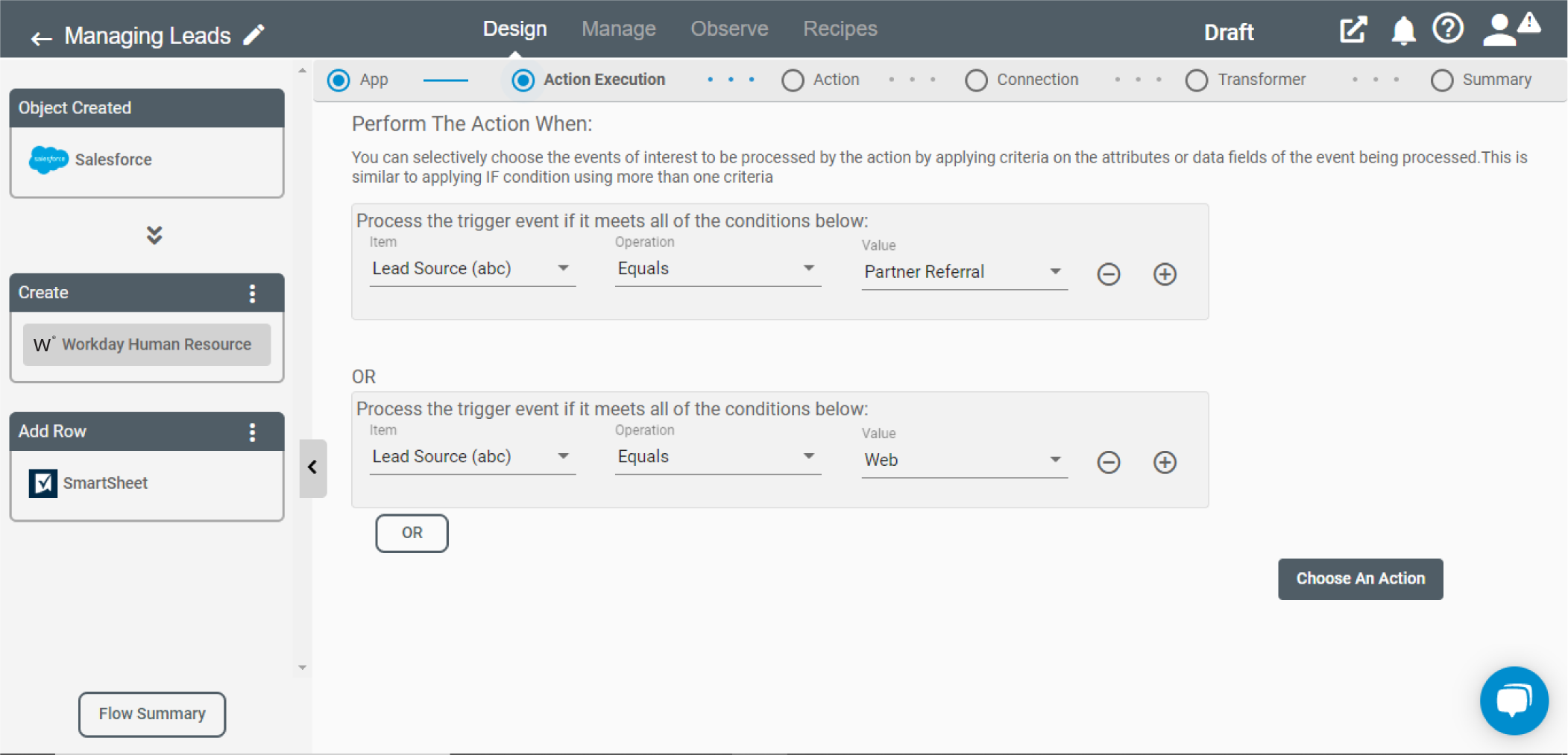 Workday HRM execution condition