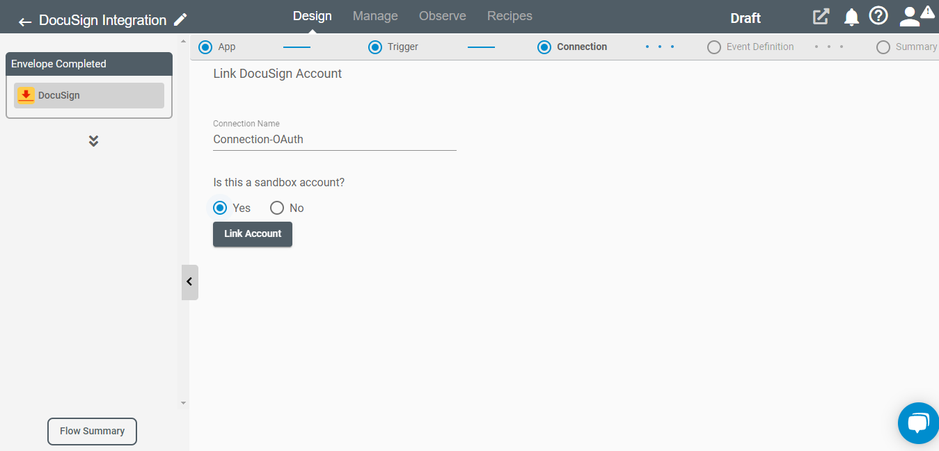 DocuSign OAuth2.0 Connection