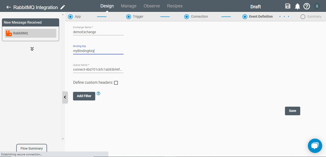 Setting up RabbitMQ Trigger on Connect iPaaS