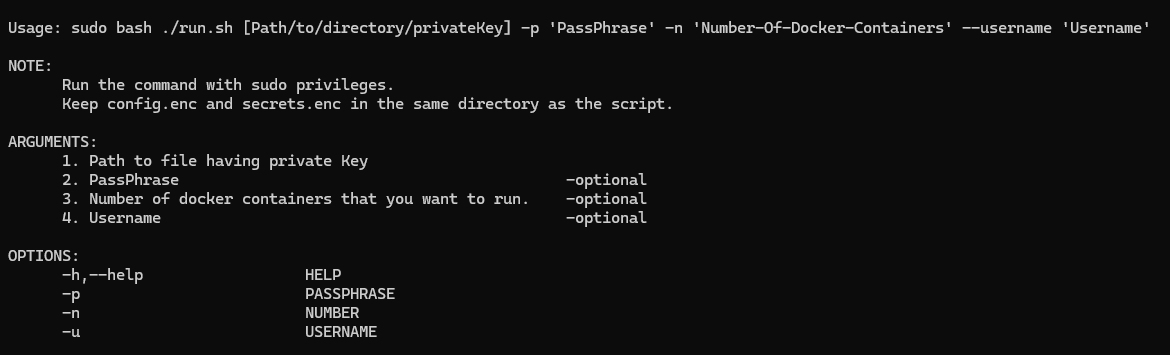 bash command output