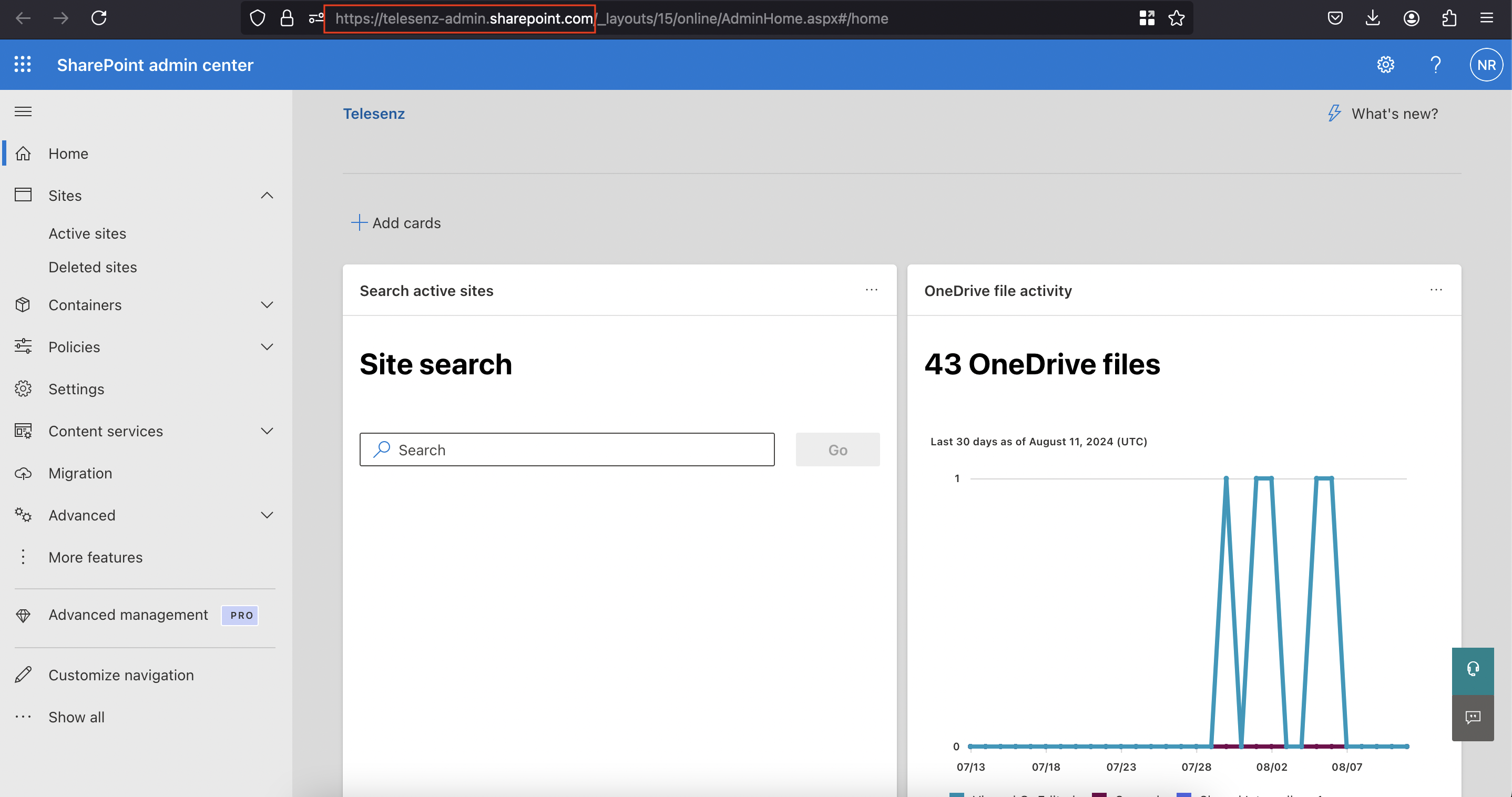 SharePoint Admin Centre