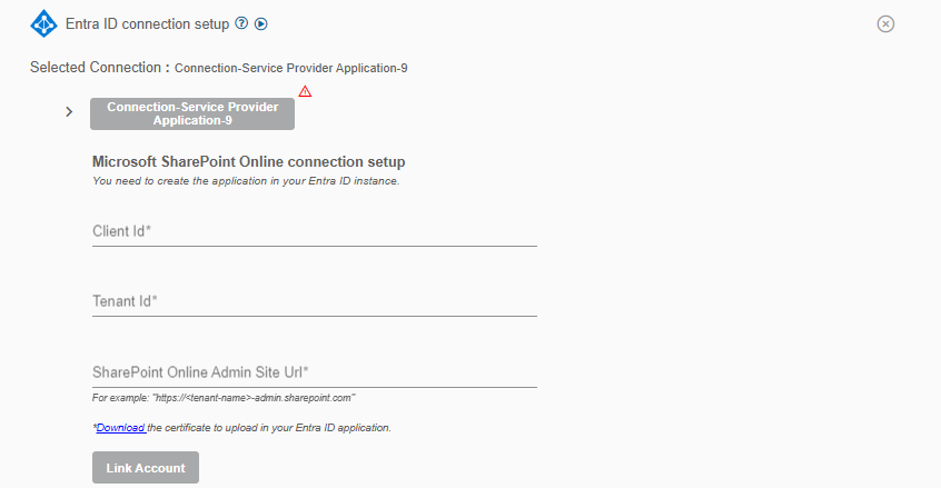 Entra ID with SharePoint Online Connection Name