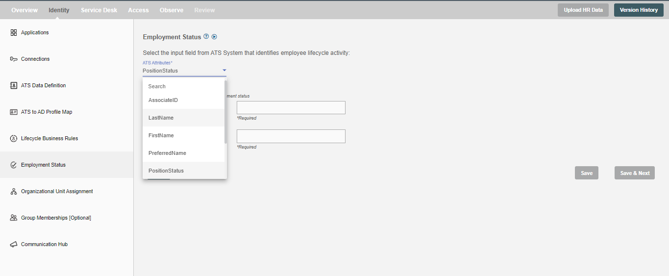 Map Employee Lifecycle Status ATS Attribute