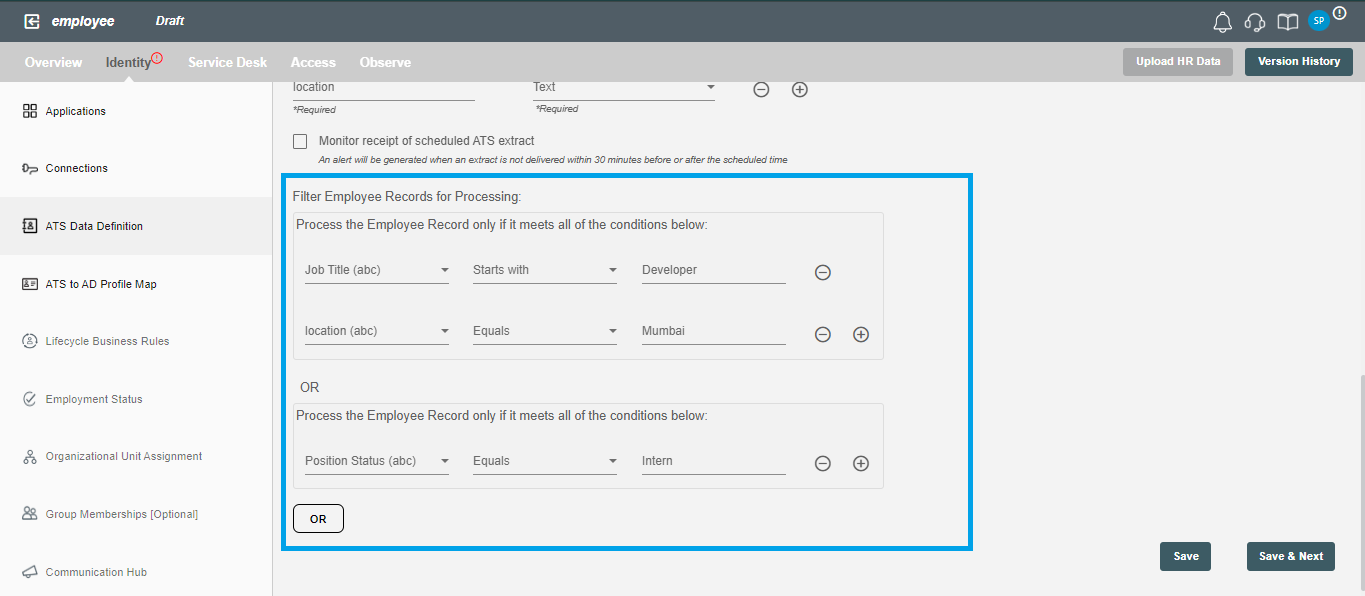 Headers details of CSV