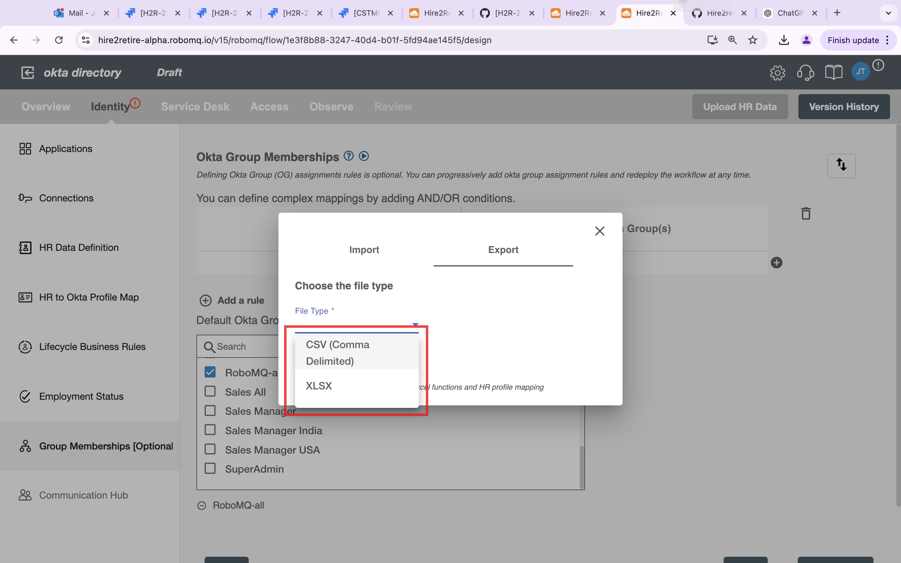 Choose File Format