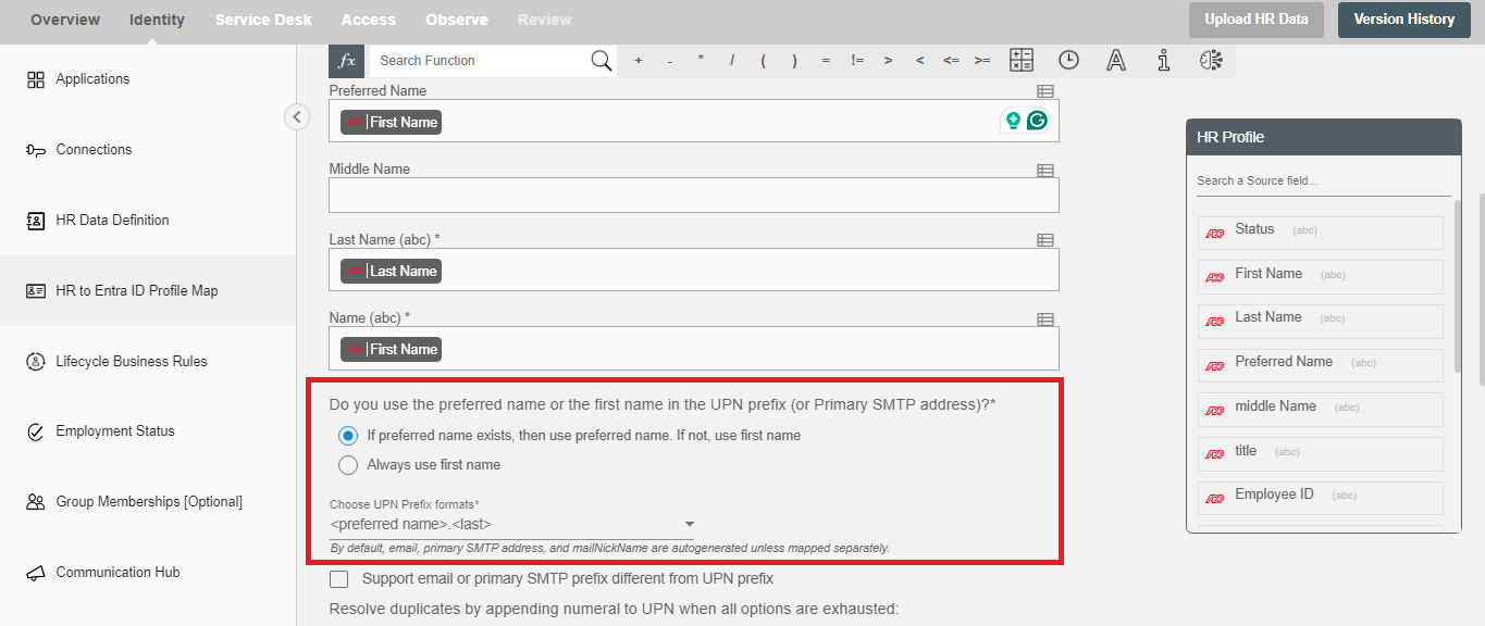 Hire2Retire UPN Prefix