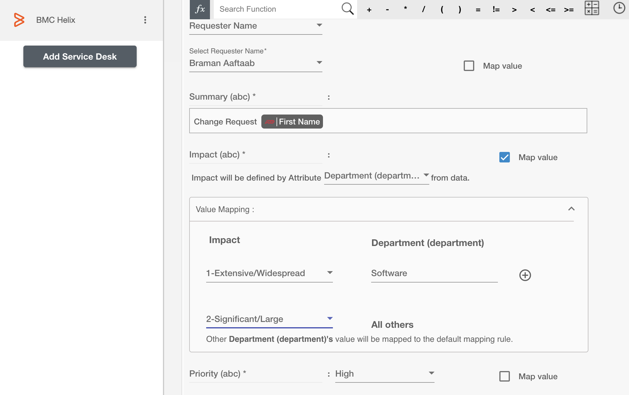 BMCHelix Configure Request