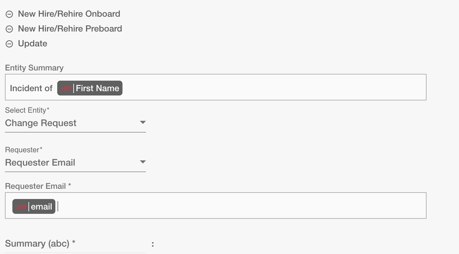 BMCHelix Configure Request